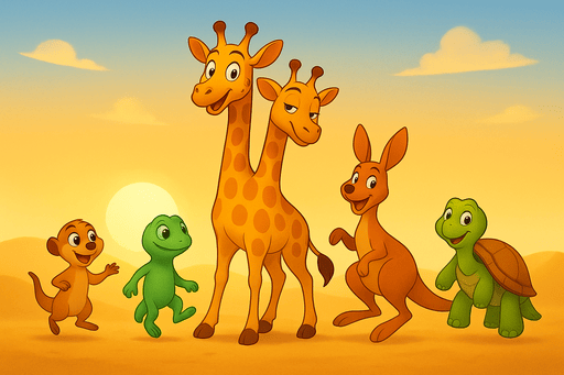 Sprung_Giraffos Abenteuer in der Dünenwelt