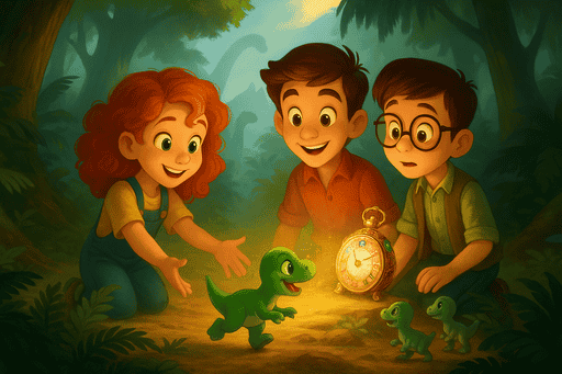 Vereinigung Kindergeschichte Drei Freunde und der Wecker einer anderen Zeit