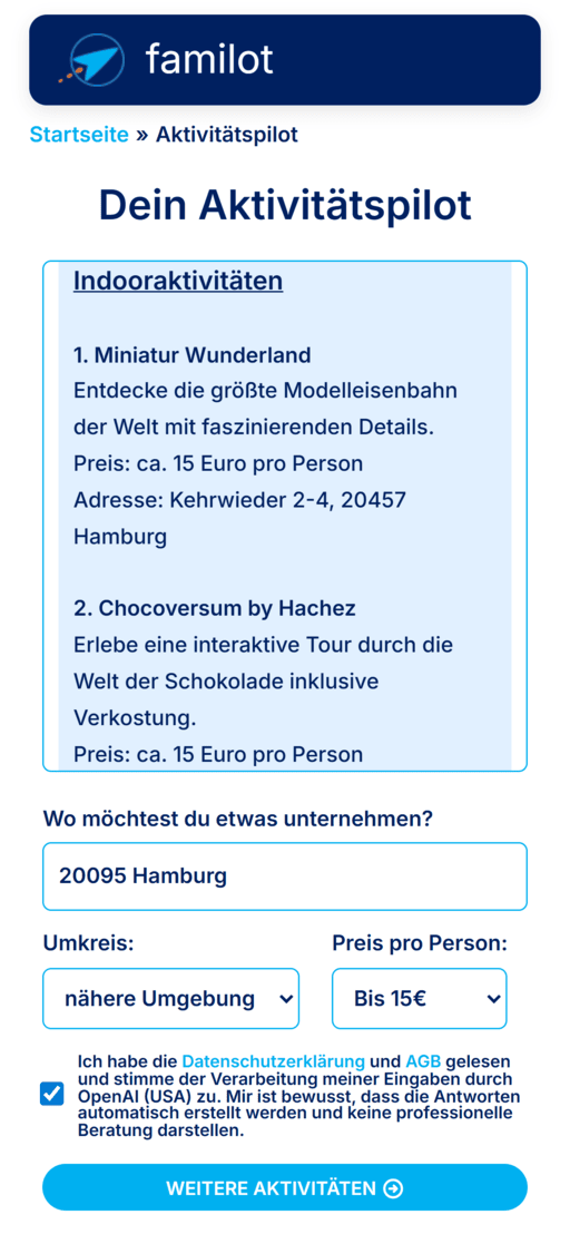 Aktivitätspilot Hamburg