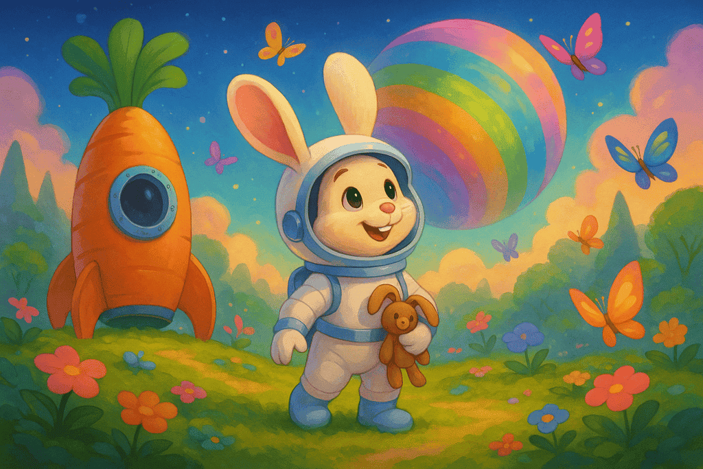 Ankunft Kindergeschichte Hoppis Abenteuer auf dem Planeten Floppi