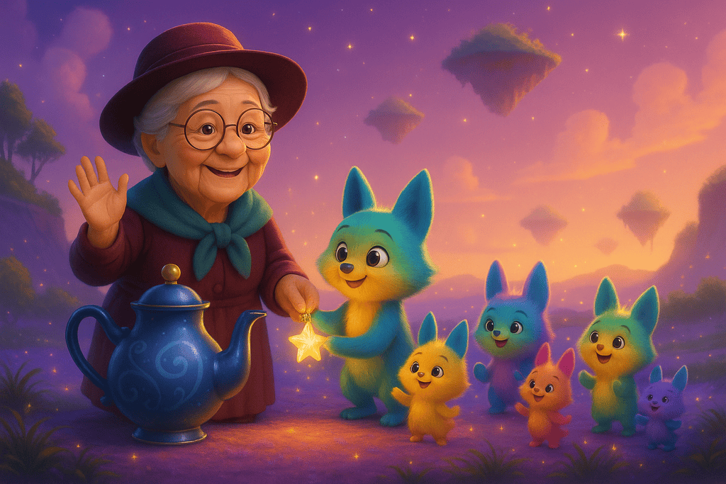 Danke Kindergeschichte Oma Lore und die fliegende Teekanne