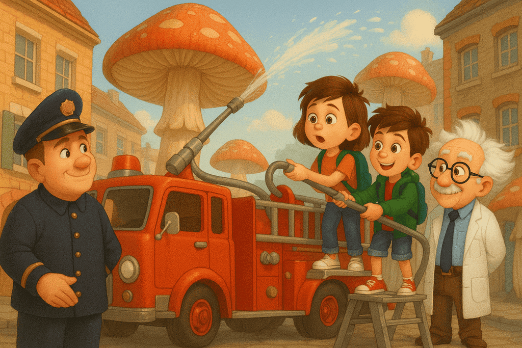 Feuerwehr Kindergeschichte Mia & Ben und die Pilzinvasion des Professors