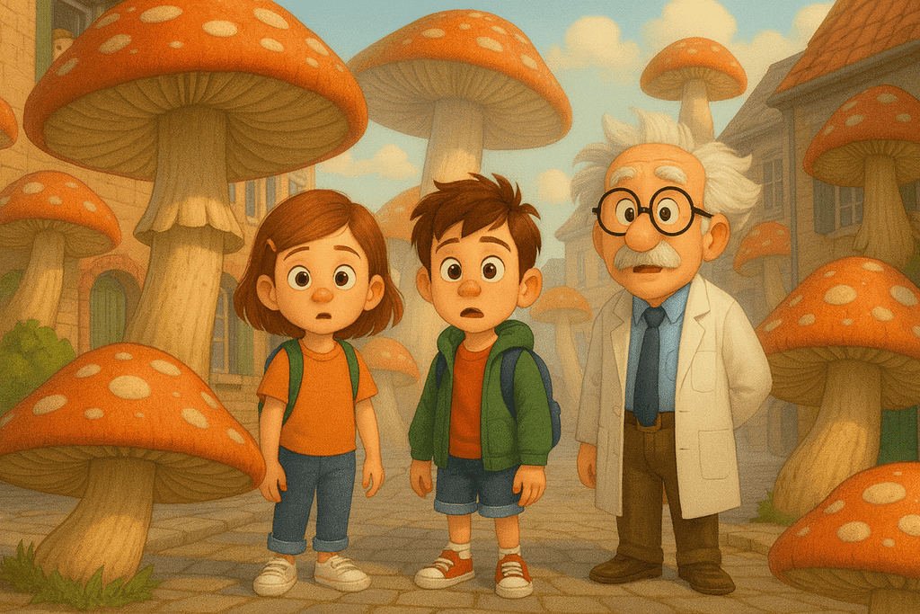 Pilzinvasion Kindergeschichte Mia & Ben und die Pilzinvasion des Professors