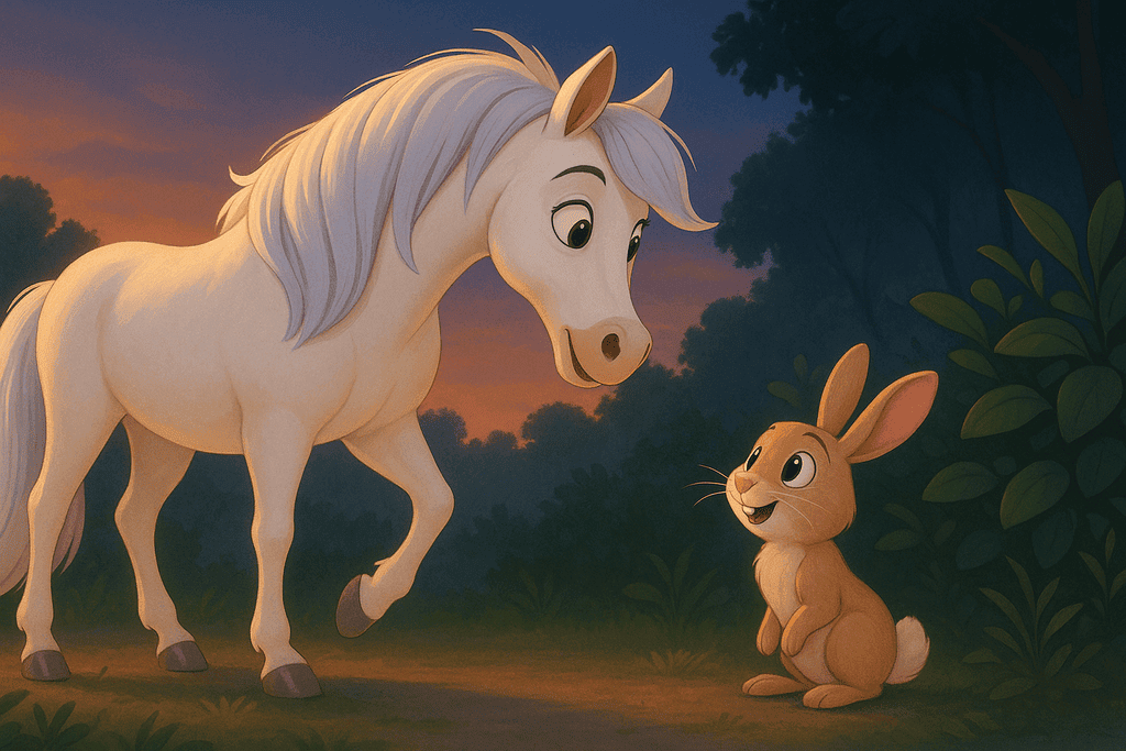 Treffen Kaninchen Kindergeschichte Das Abenteur von Sternchen und den Bergfreunden