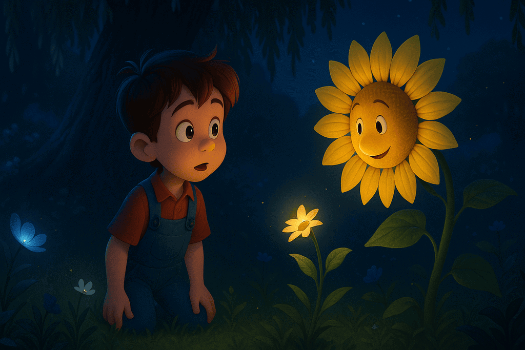 Treffen Sonnenblume Kindergeschichte Wenn der Garten zum Leben erwacht