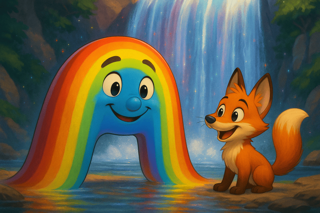 Alle Farben zurück Kindergeschichte Der Regenbogen, der seine Farben verlor