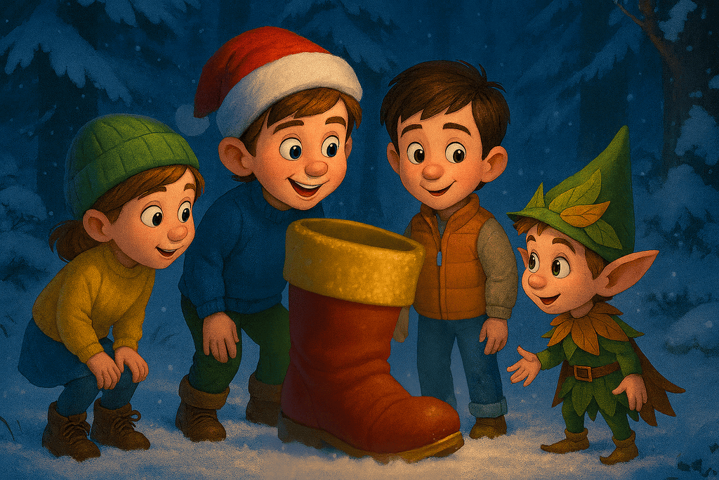 Elf getroffen Kindergeschichte Der verlorene Stiefel des Nikolaus