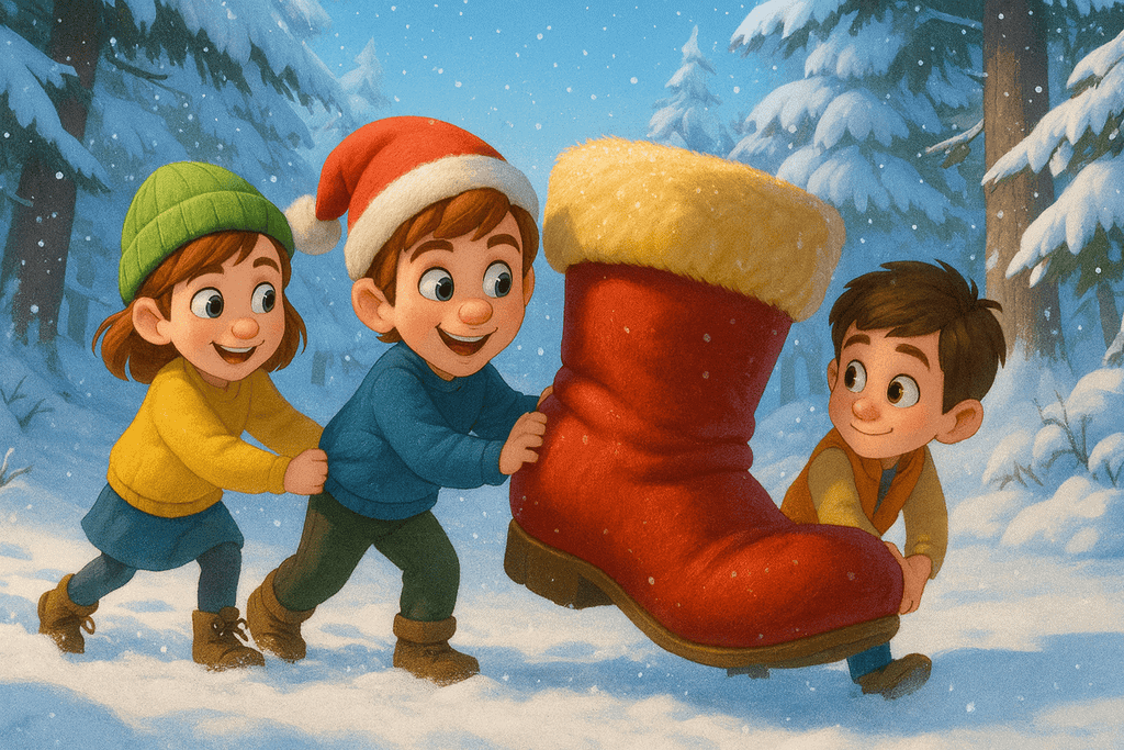 Titelbild Kindergeschichte Der verlorene Stiefel des Nikolaus