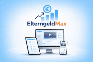 Elterngeld-Management auf Computer, Tablet und Smartphone für Familien.