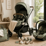 Familot Kinderwagen, Autositz und Tasche für Erstausstattung Mobilität.